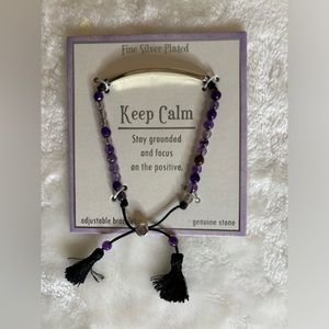 Keep Calm Silver Plated Bracelet NWT